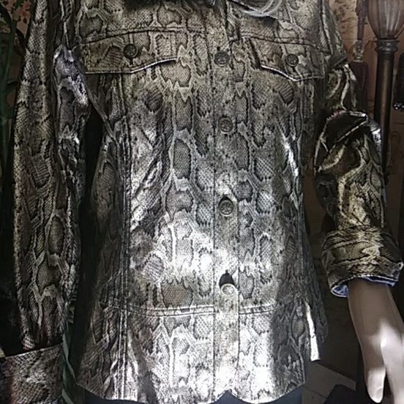 Birch Hill *FINAL SALE ***NEW**Metallic faux python jacket.💋 - Picture 3 of 8